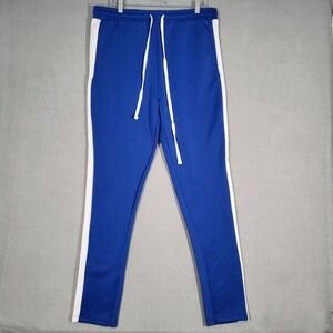 Rue21 Track Pants Women's XXL Blue White Side Stripe Drawstring Casual Activewea